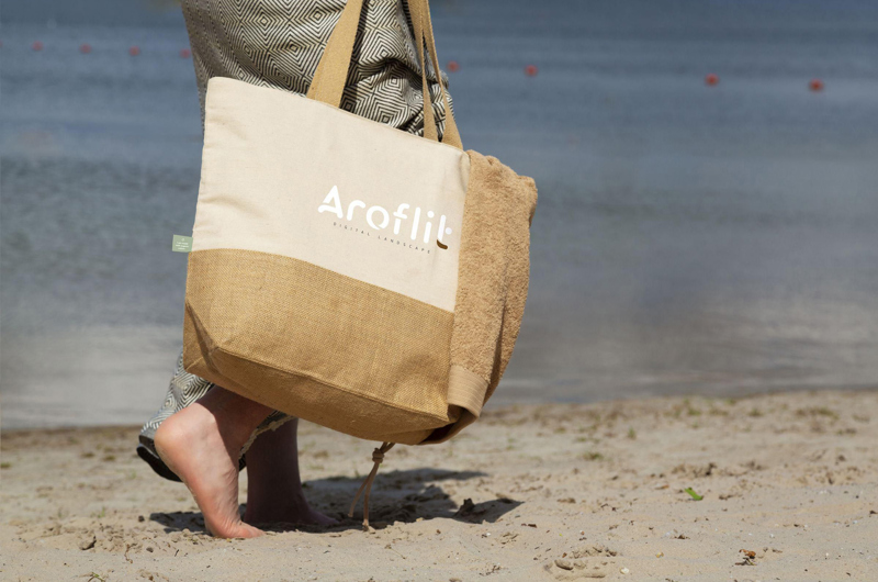 Organic cotton beach bag (320 gsm/9.4oz) 265681_311 (Natural)