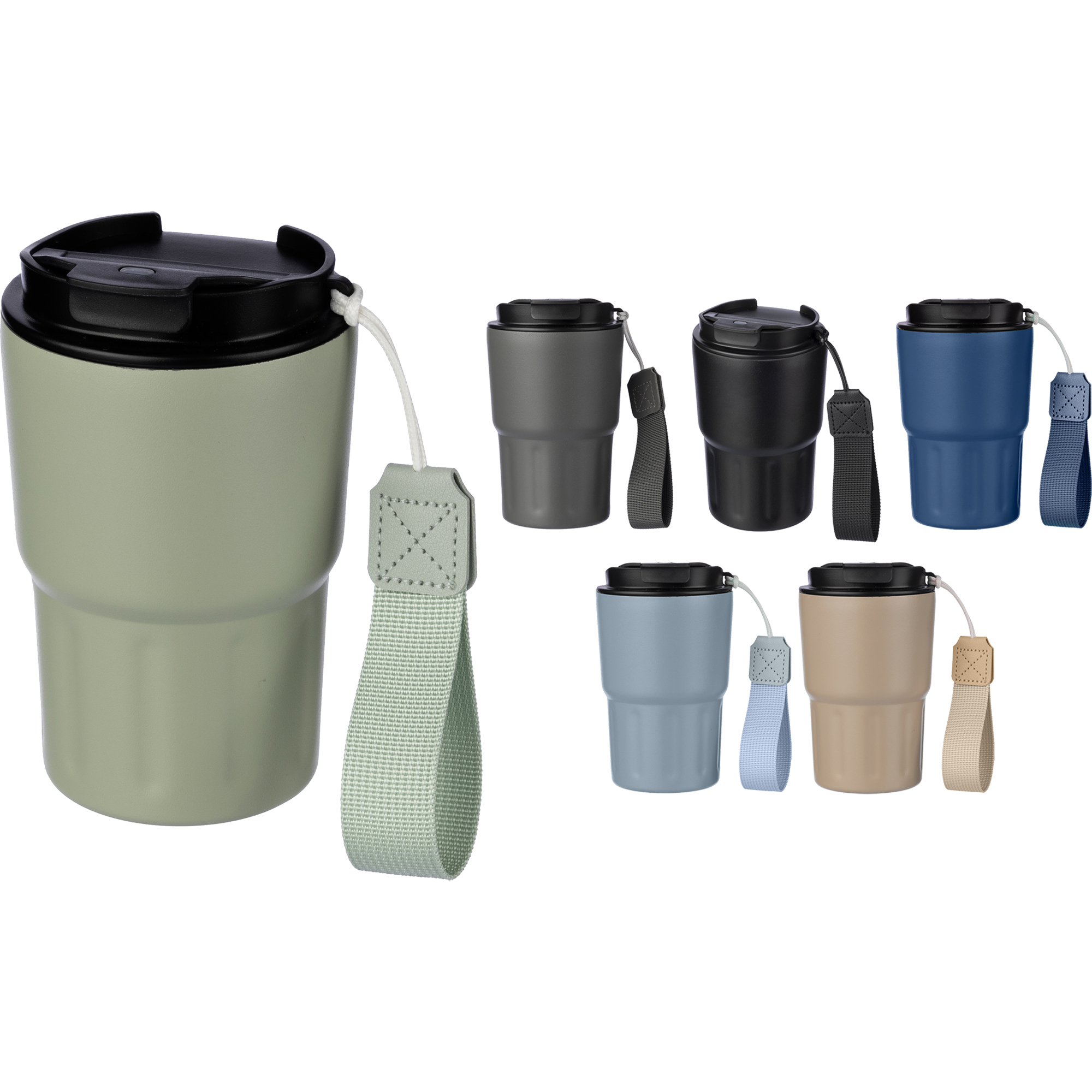 Stainless steel double walled travel mug (320ml)