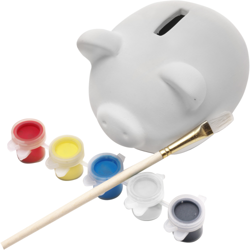 Piggy bank made of plaster