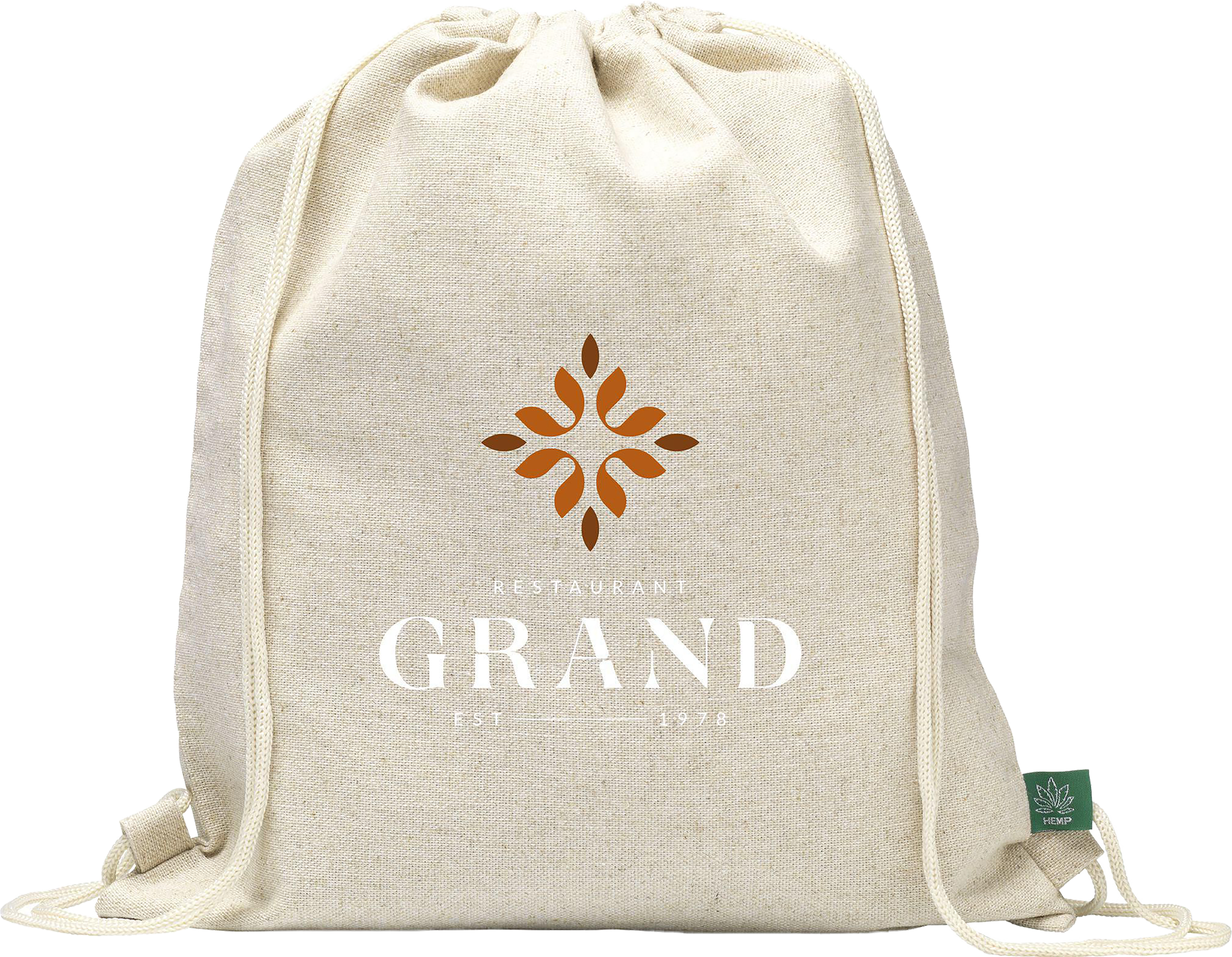 Picture of Hemp drawstring bag (250 gsm/7.37oz)