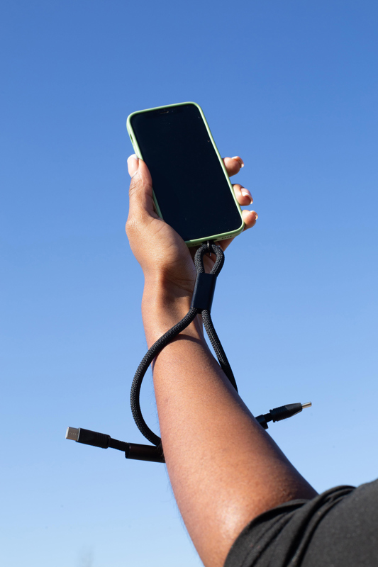 Lanyard 2-in-1 charging cable for your wrist  263355_001 (Black)