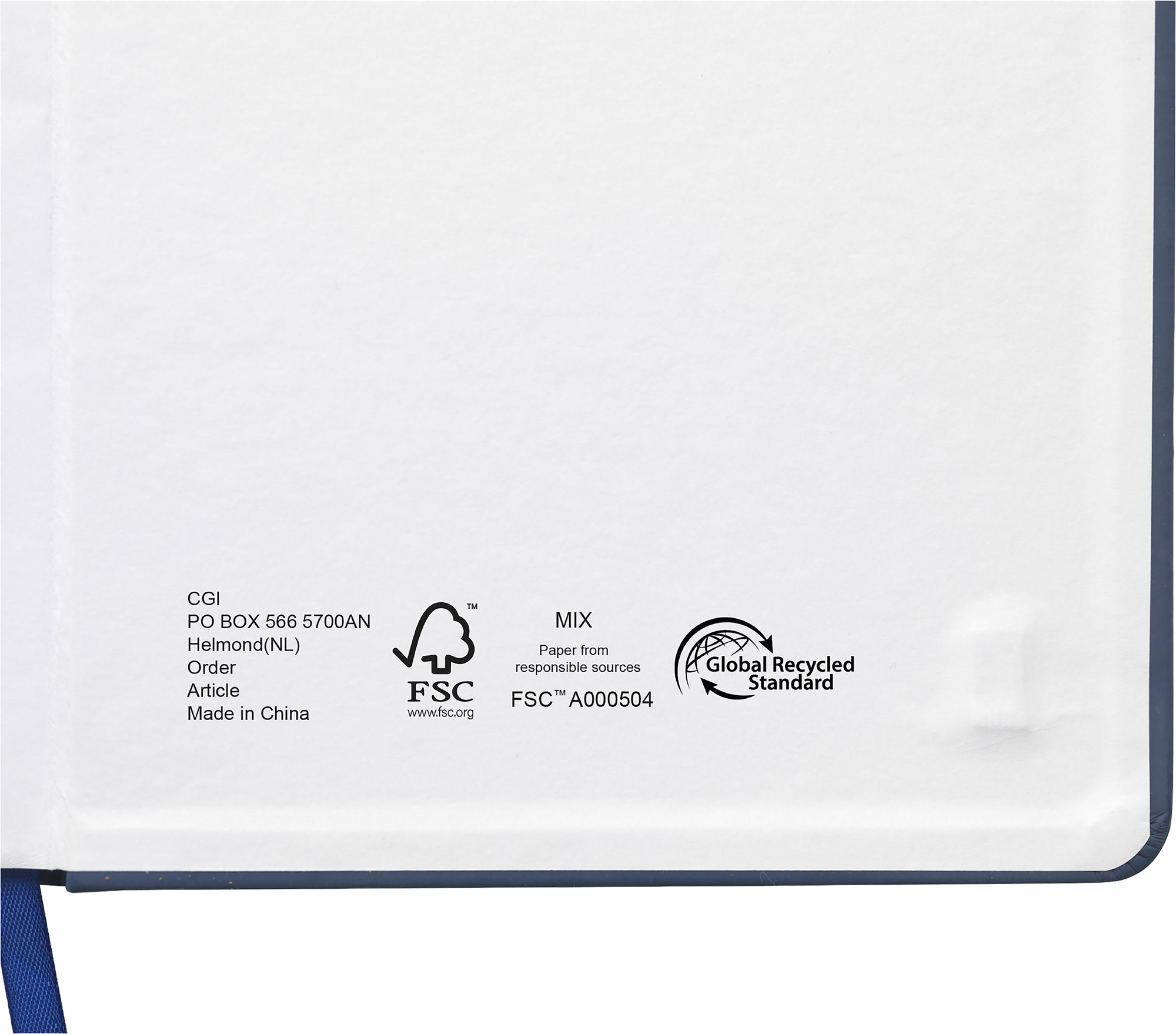 Picture of RPET notebook (approx. A5)