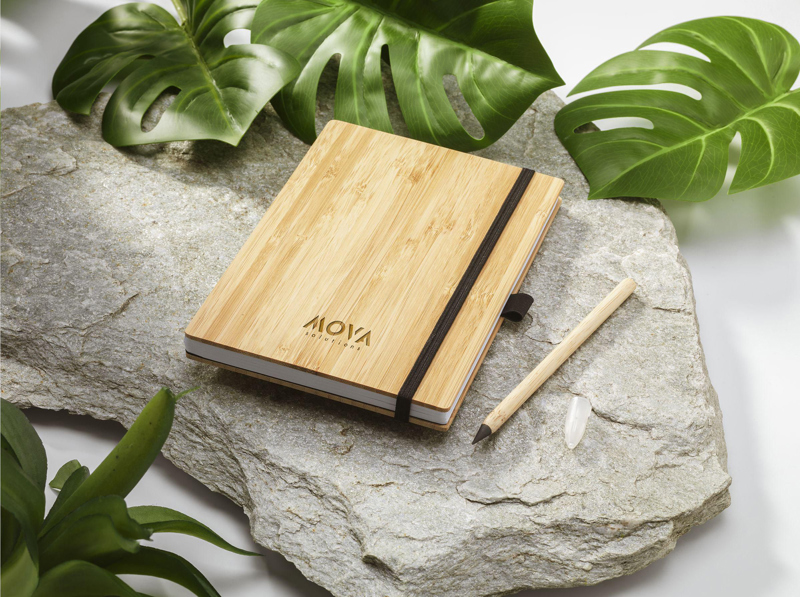 Bamboo notebook with inkless pen (approx A5) 263891_823 (Bamboo)