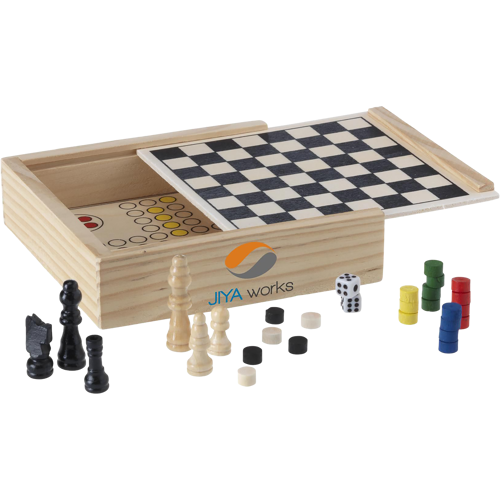 Wooden 5-in-1 game set