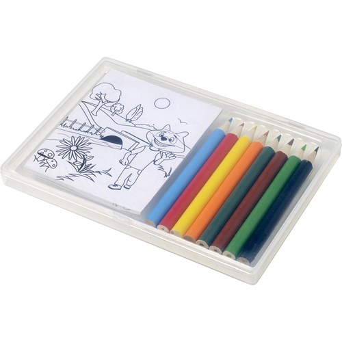 Pencils and colouring sheets
