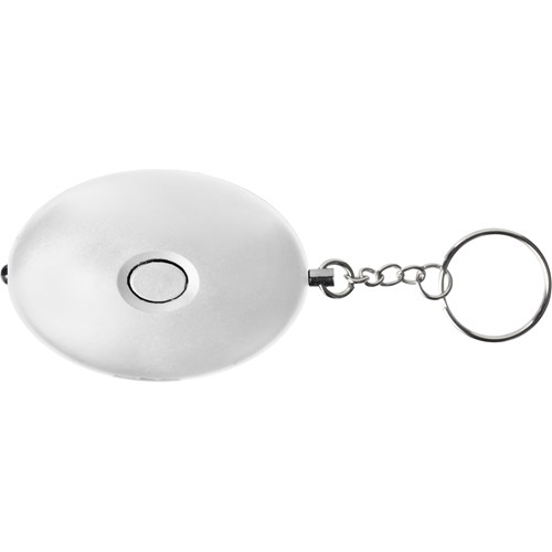 Keyring personal alarm with light