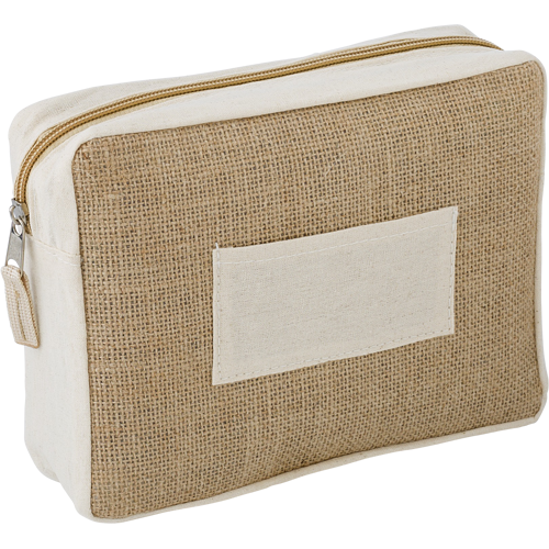 Jute toiletry bag