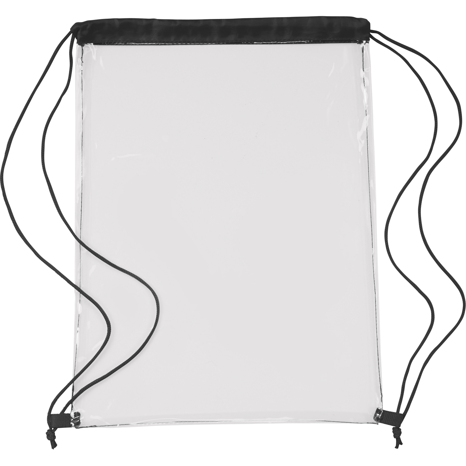 Transparent drawstring bag