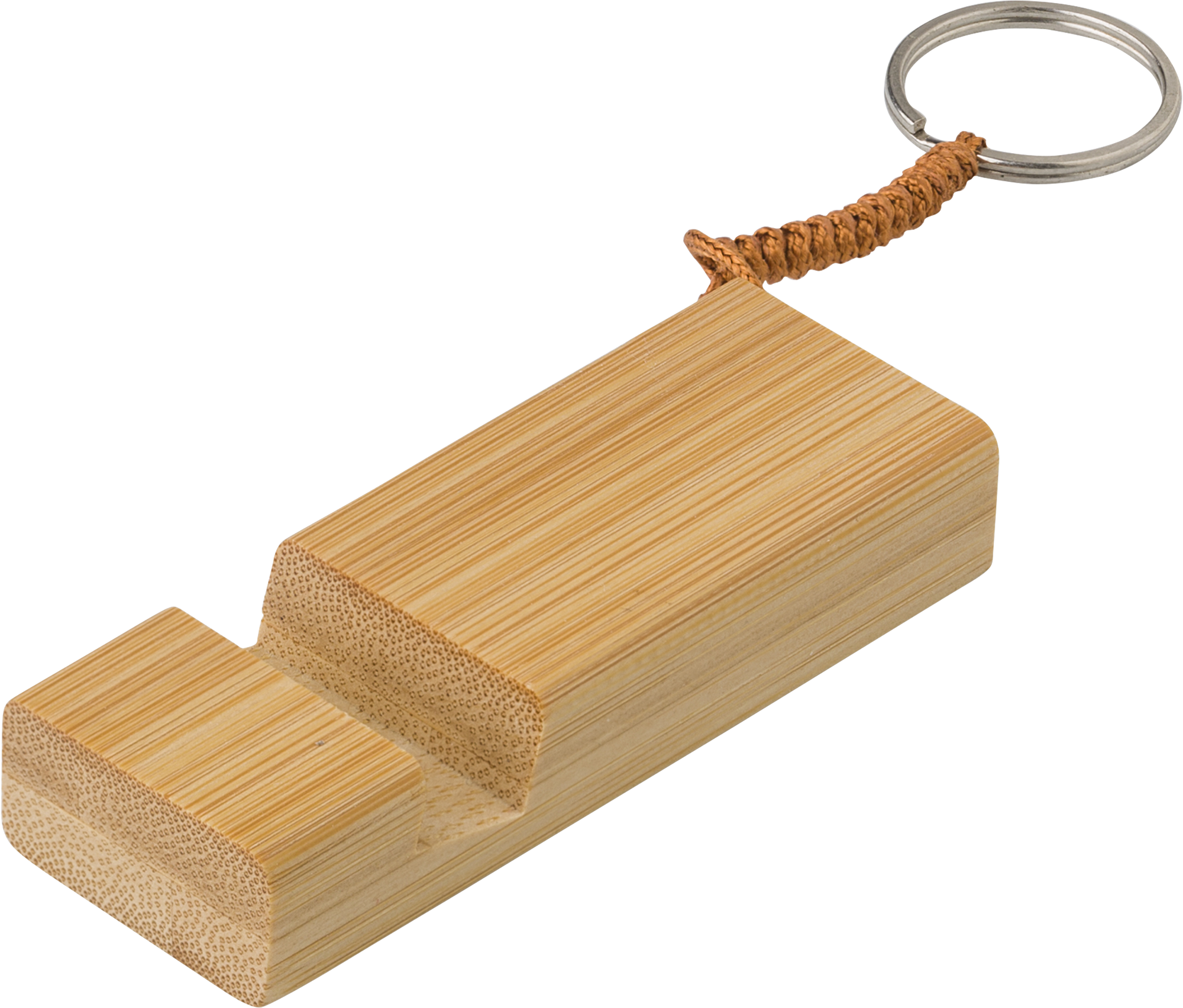 Picture of Bamboo phone stand keyring