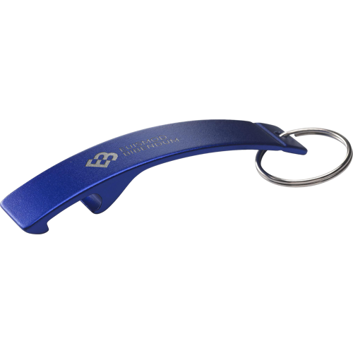 Recycled aluminium bottle opener keyring