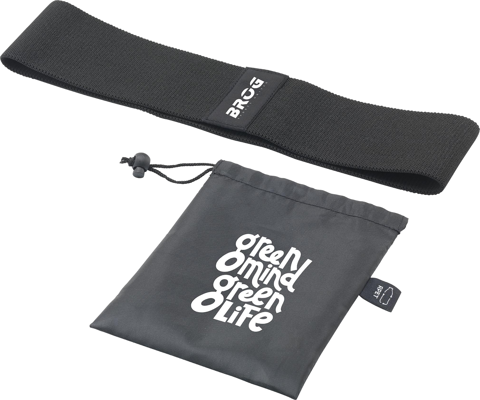 Picture of RPET resistance band in a pouch
