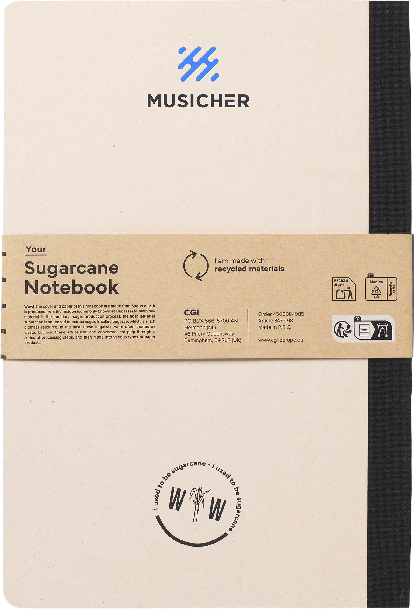 Picture of Sugarcane notebook (approx. A5)