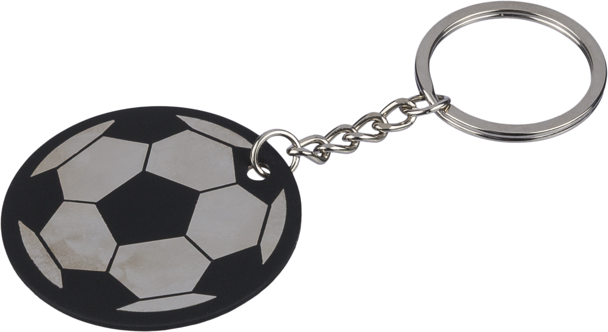 Picture of Recycled stainless steel football keyring