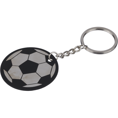 Recycled stainless steel football keyring