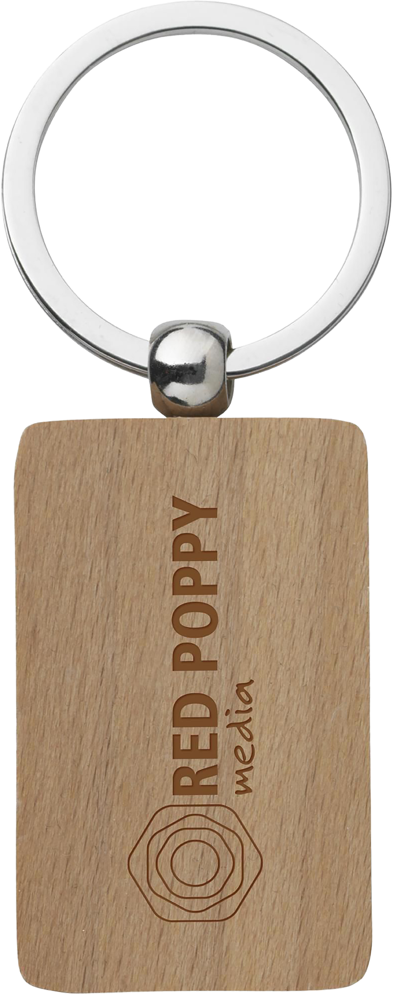 Picture of Rectangle beech keyring