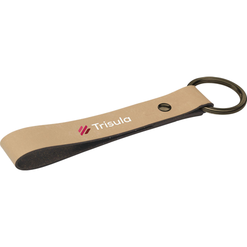 Made recycled leather keyring