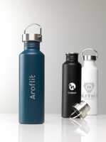 Recycled stainless steel bottle (800ml) 262681_002 (White)