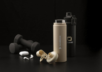 Recycled stainless steel bottle (800ml) 262512_357 (Beige)