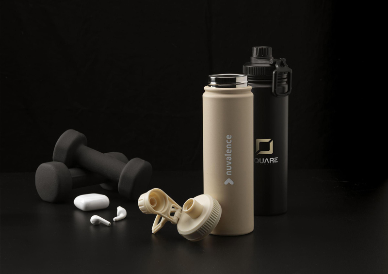Recycled stainless steel bottle (800ml) 262512_357 (Beige)
