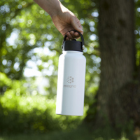 Recycled stainless steel bottle (900ml) 262747_504 (White/white)