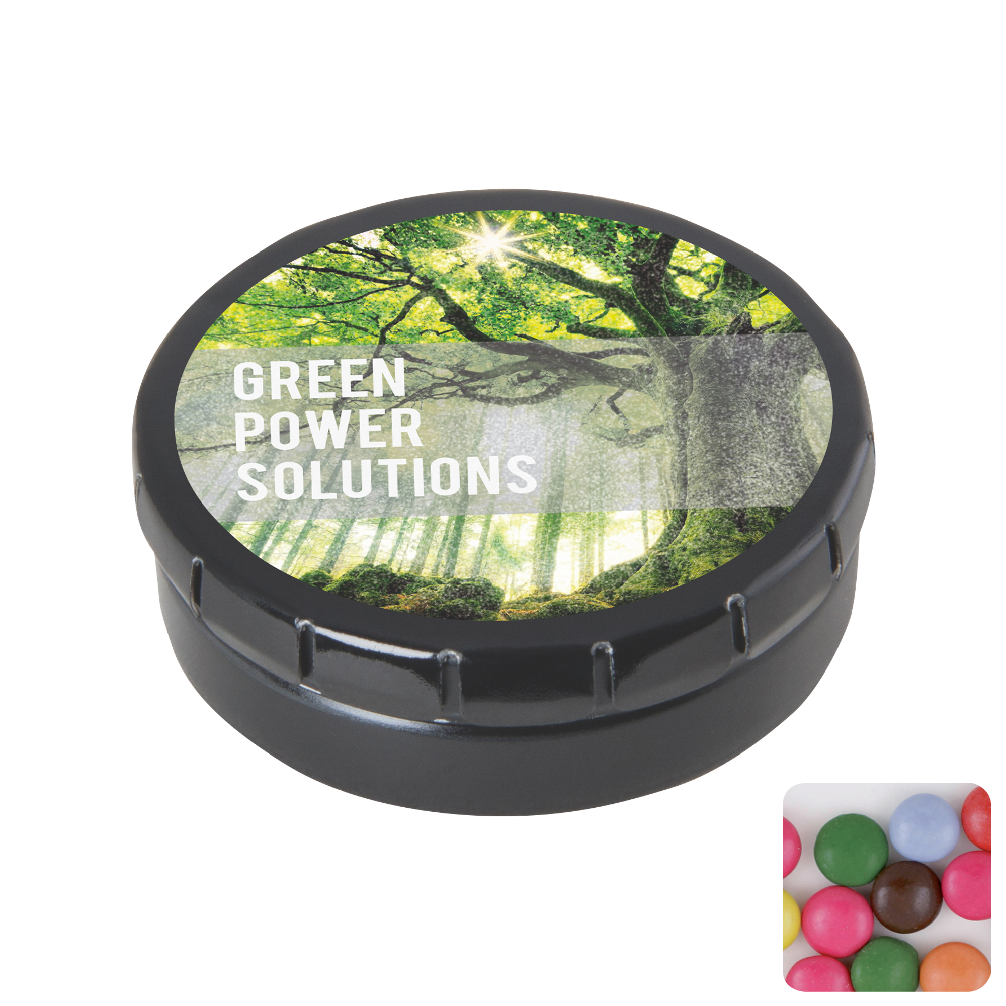 Picture of Round click tin with choco's