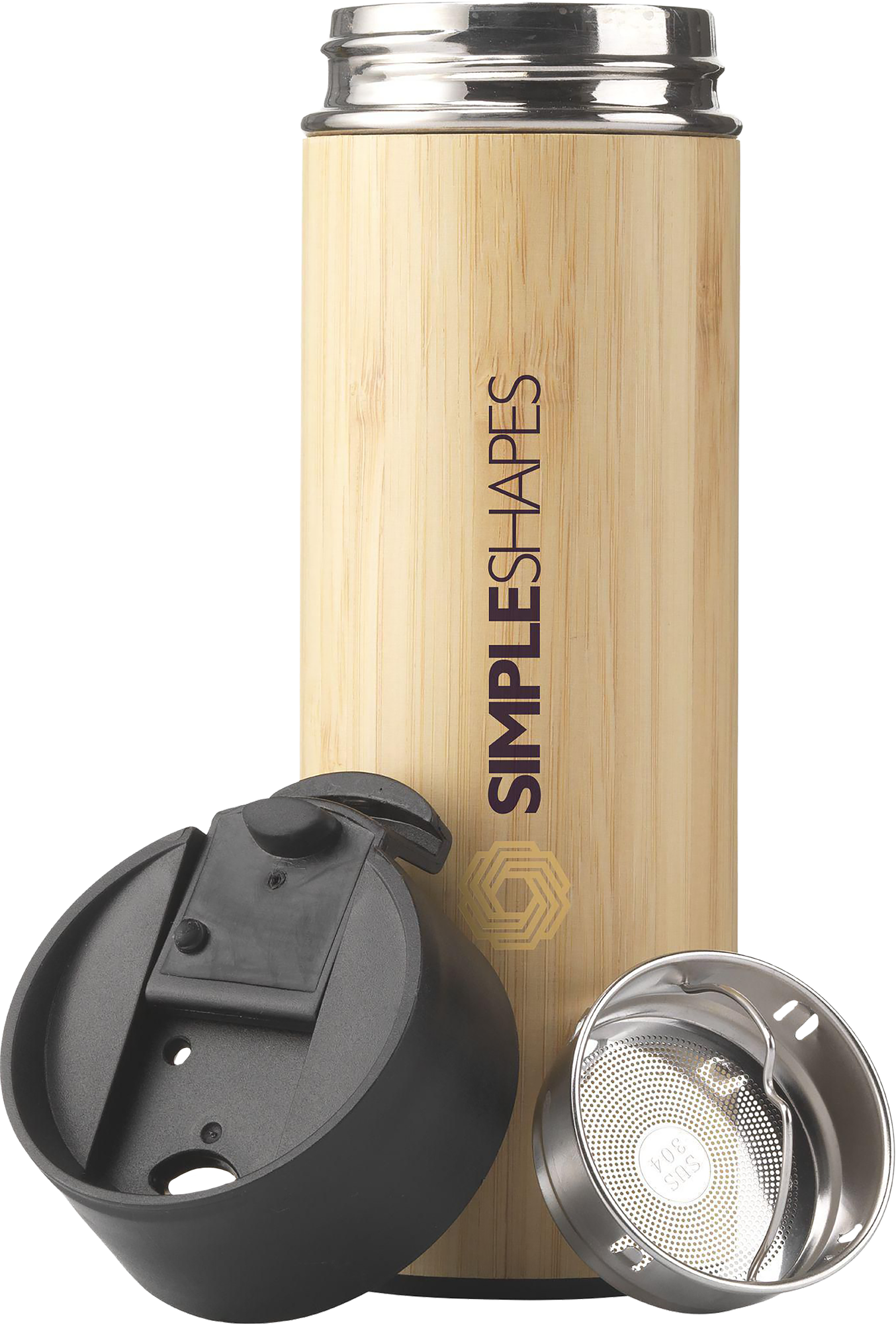 Picture of Bamboo double walled bottle (360 ml)