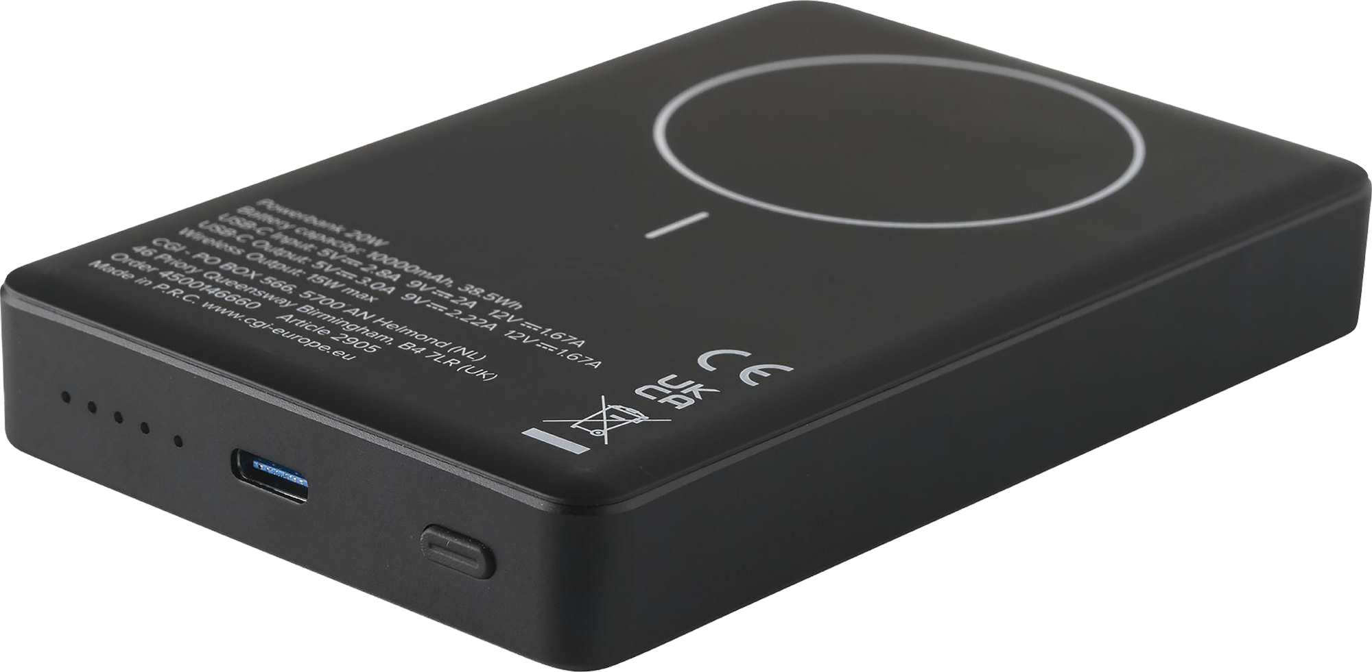 Picture of Wireless recycled Magsafe power bank (10,000 mAh)