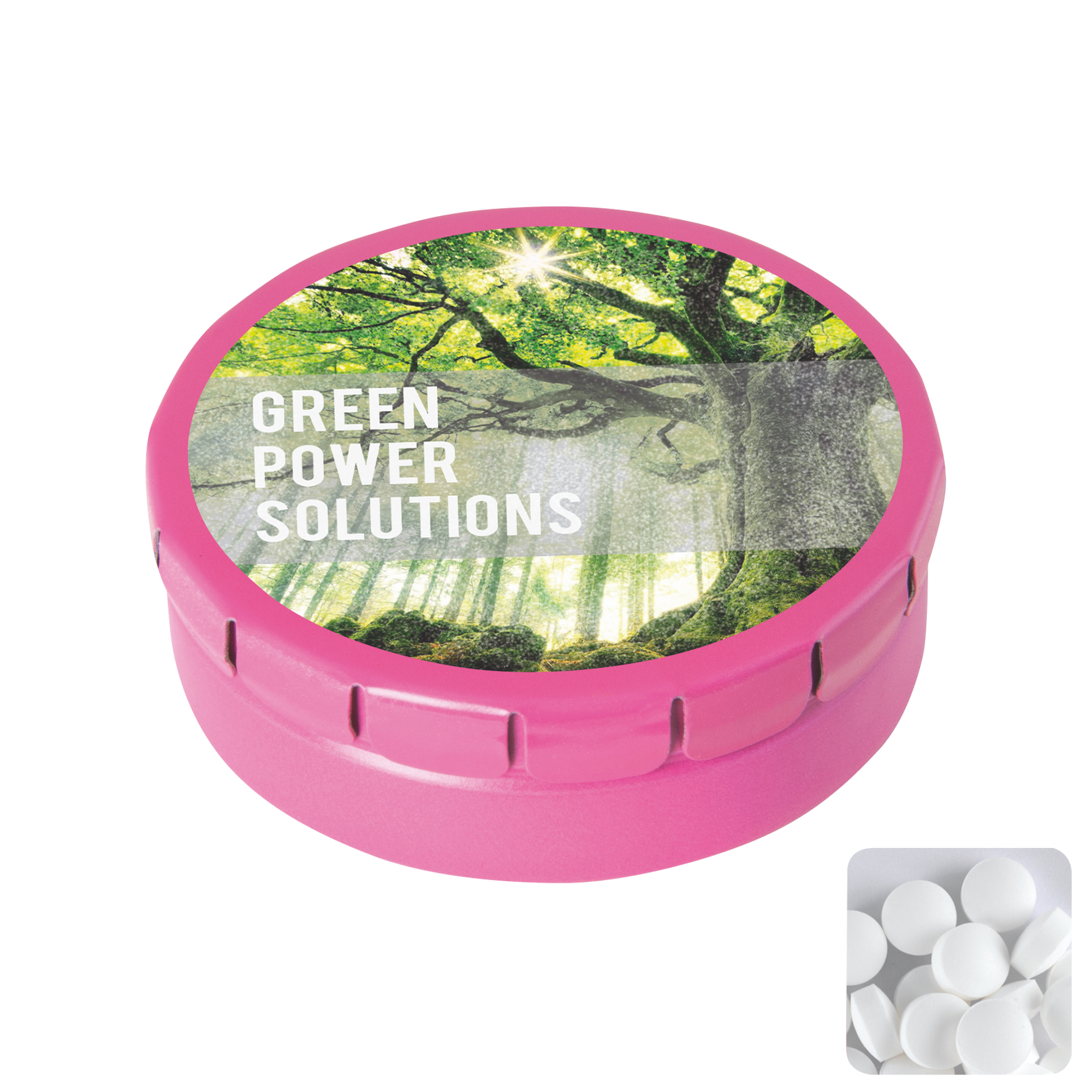 Picture of Round click tin with dextrose mints