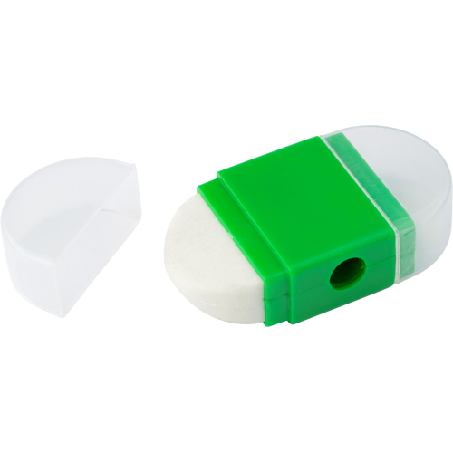 Eraser with pencil sharpener