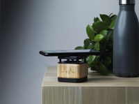 Bamboo block speaker with wireless charger 265893_823 (Bamboo)