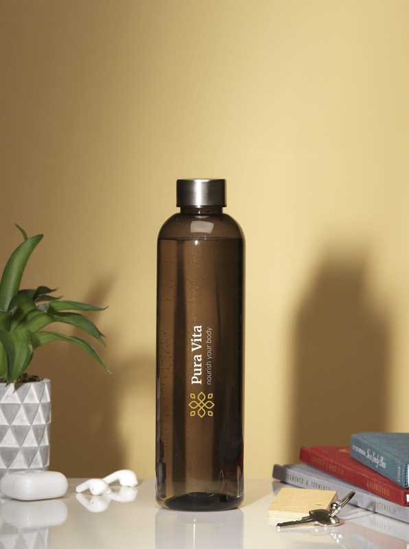 Transparent plastic bottle (1L) 262739_001 (Black)