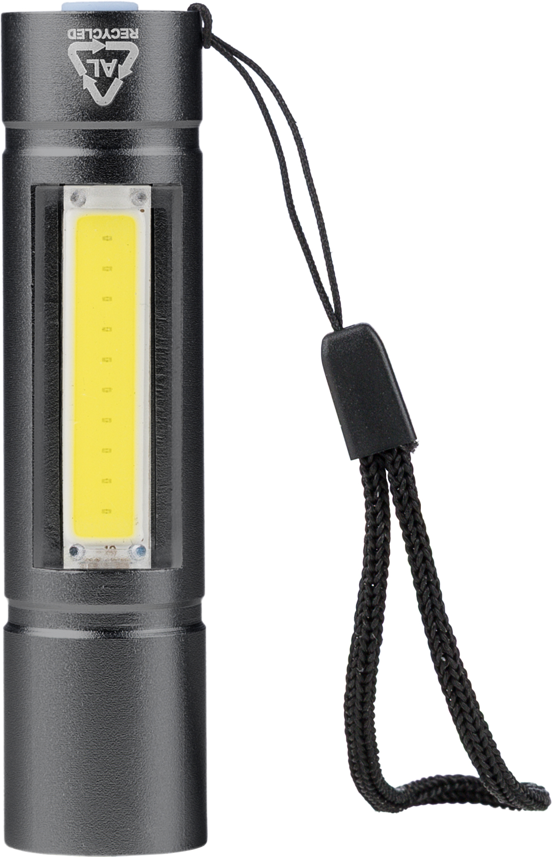 Recycled aluminium COB flashlight