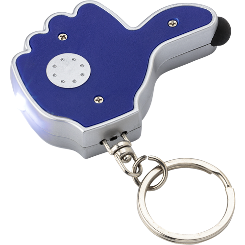 Torch with stylus on a keyring
