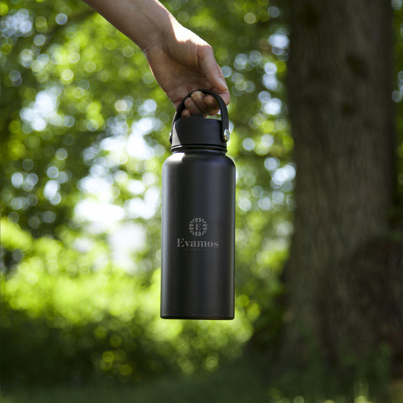Recycled stainless steel bottle (900ml) 262747_001 (Black)