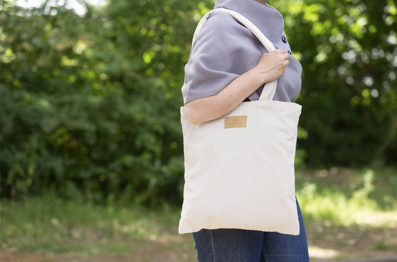 Recycled corduroy shopper (270gsm/7.9oz) 264097_357 (Beige)