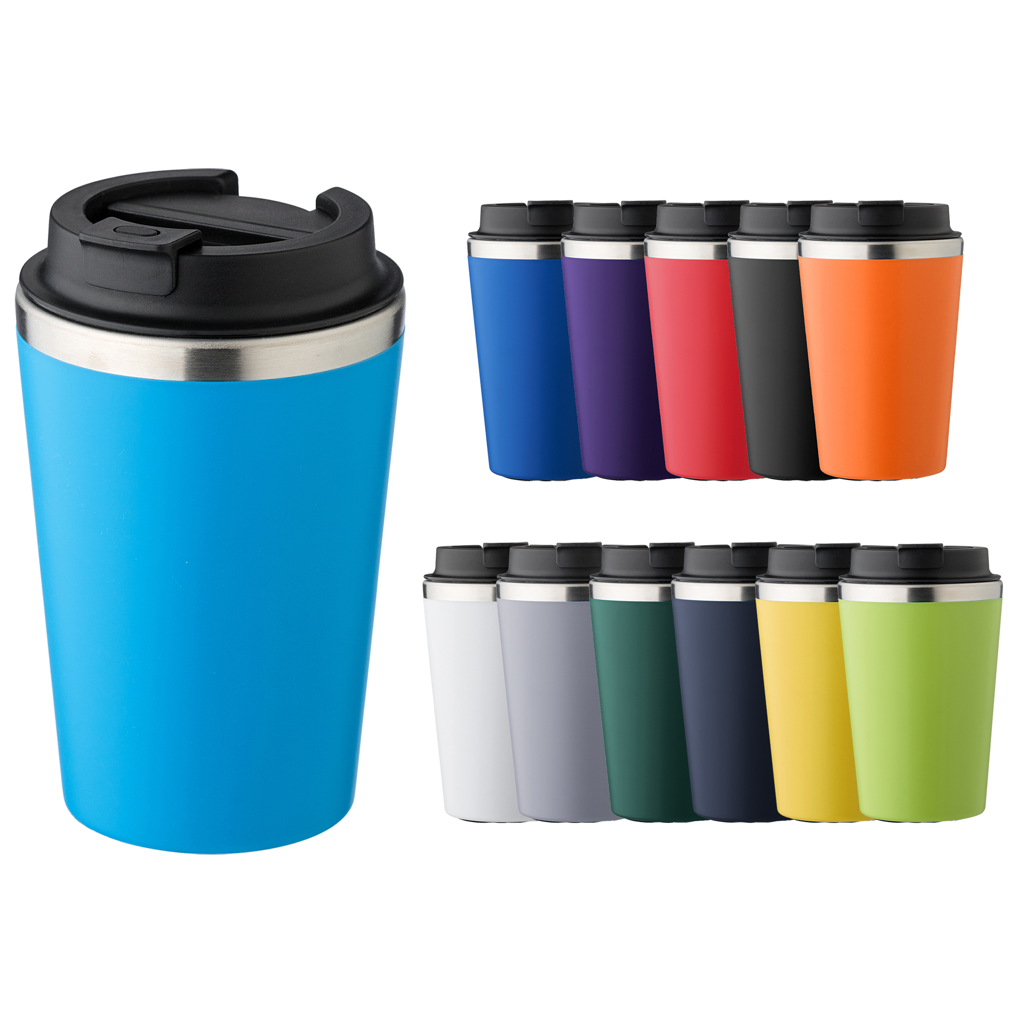 Stainless steel double walled travel mug (350ml)
