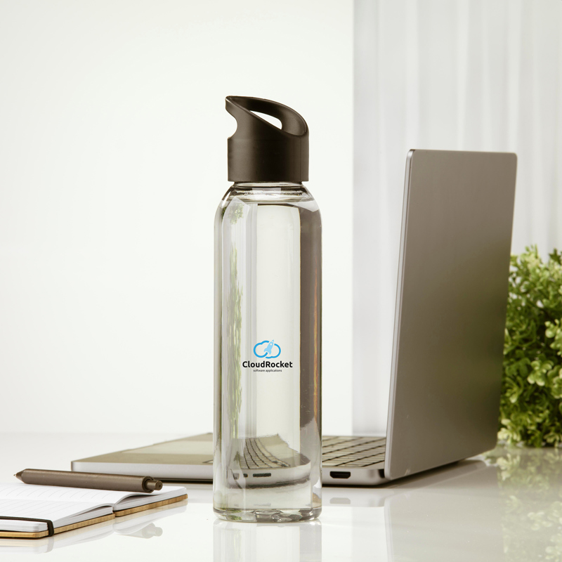 RPET drinking bottle (650 ml) 265222_305 (Transparent black)