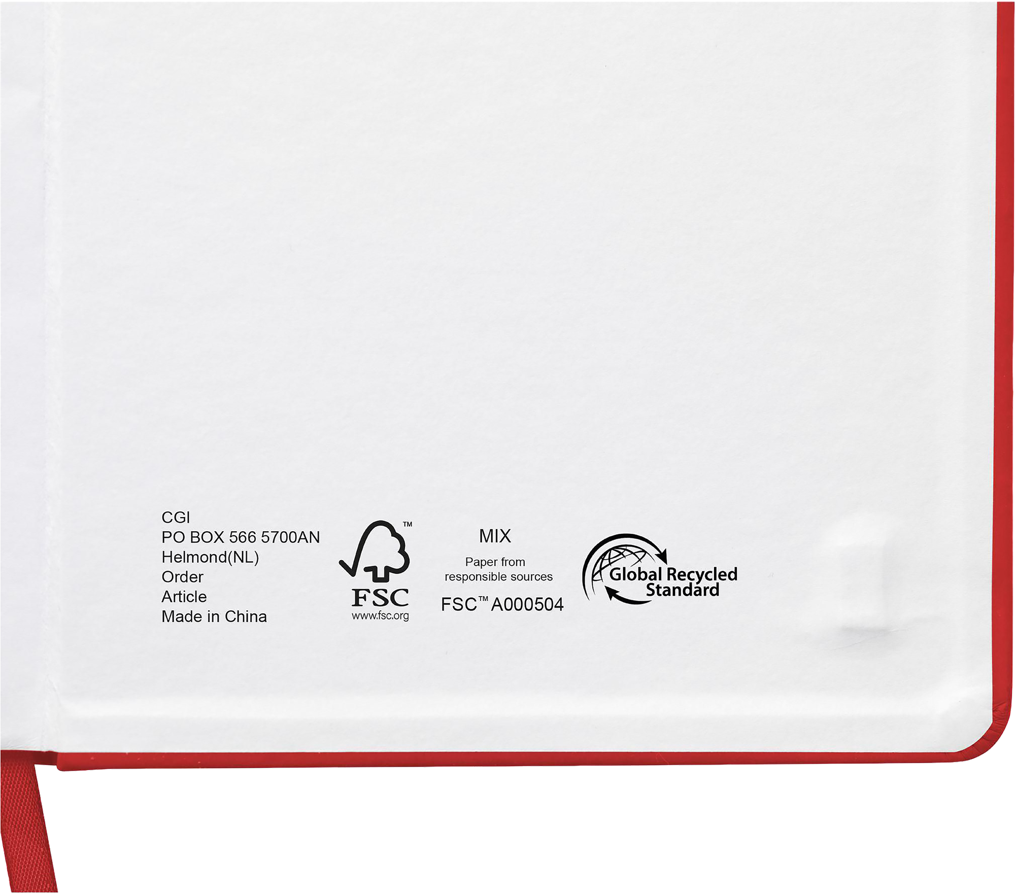 Picture of RPET notebook (approx. A5)