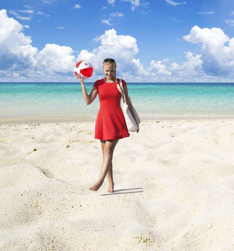 Beach ball 263040_188 (White/red)