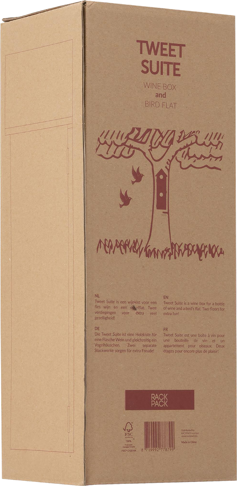 Picture of Rackpack wine gift box & bird house