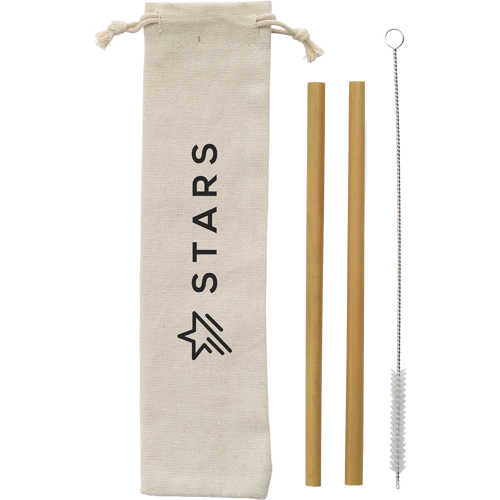 Bamboo straw set