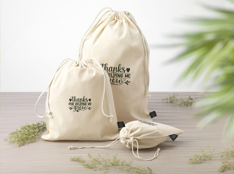 Recycled cotton gift pouch (150gsm/4.42 oz) 262355_311 (Natural)