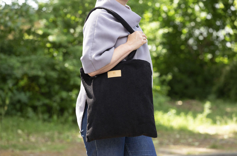 Recycled corduroy shopper (270gsm/7.9oz) 264097_001 (Black)