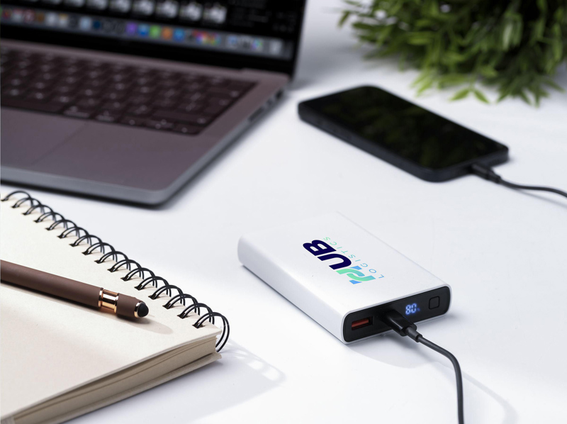 Recycled ABS power bank (10,000mAh) 262761_002 (White)