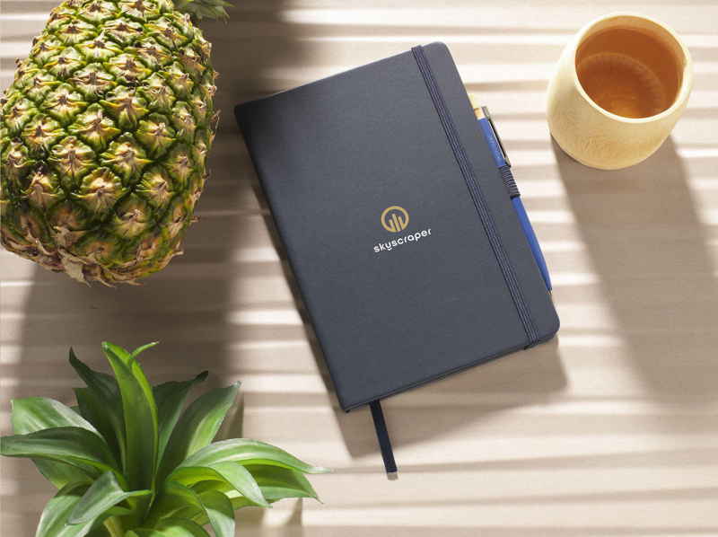 Pineapple paper notebook (approx. A5) 265127_536 (Navy)