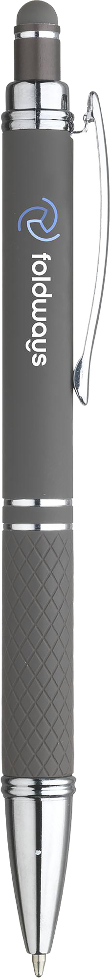 Picture of Soft touch aluminium ballpen with stylus