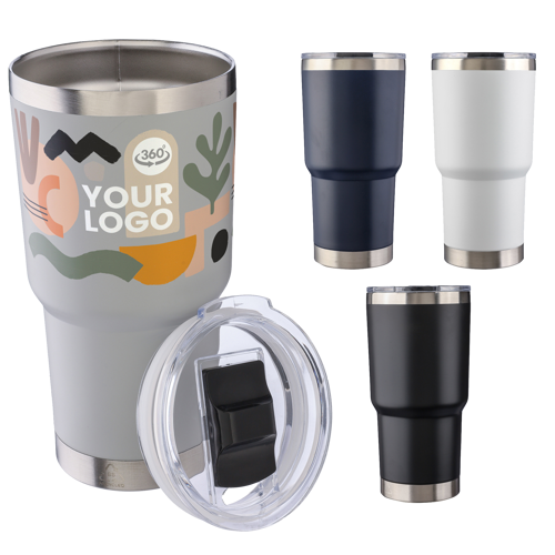 Stainless steel double walled travel mug (590ml)