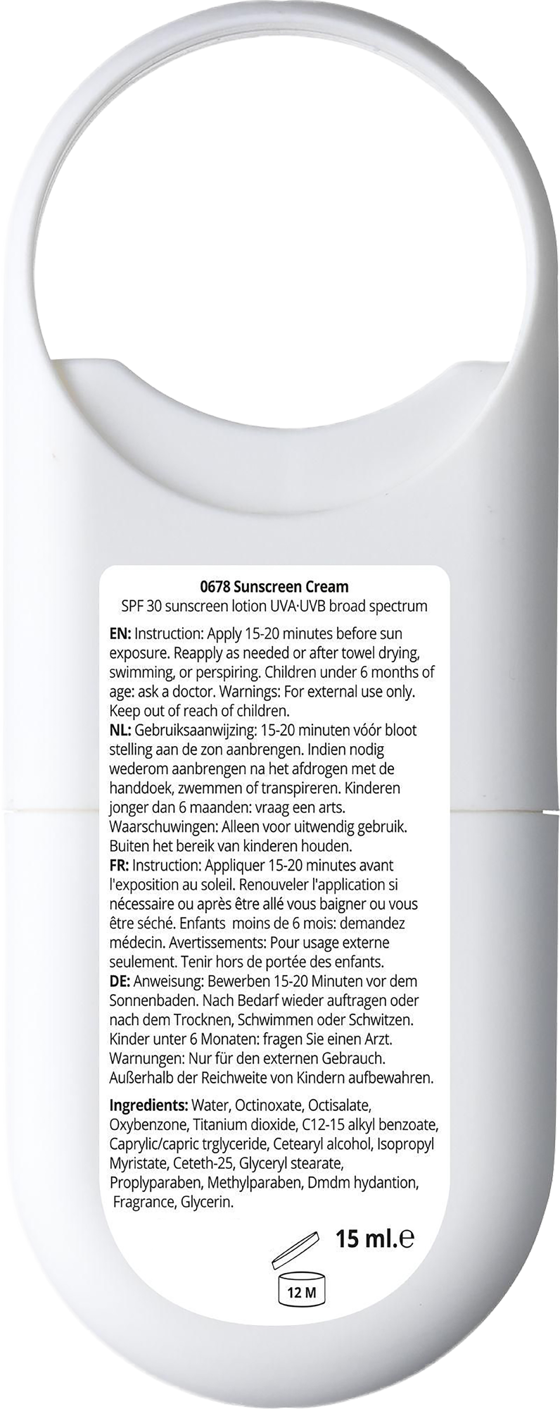 Picture of Sunscreen 15ml spray (SPF30)