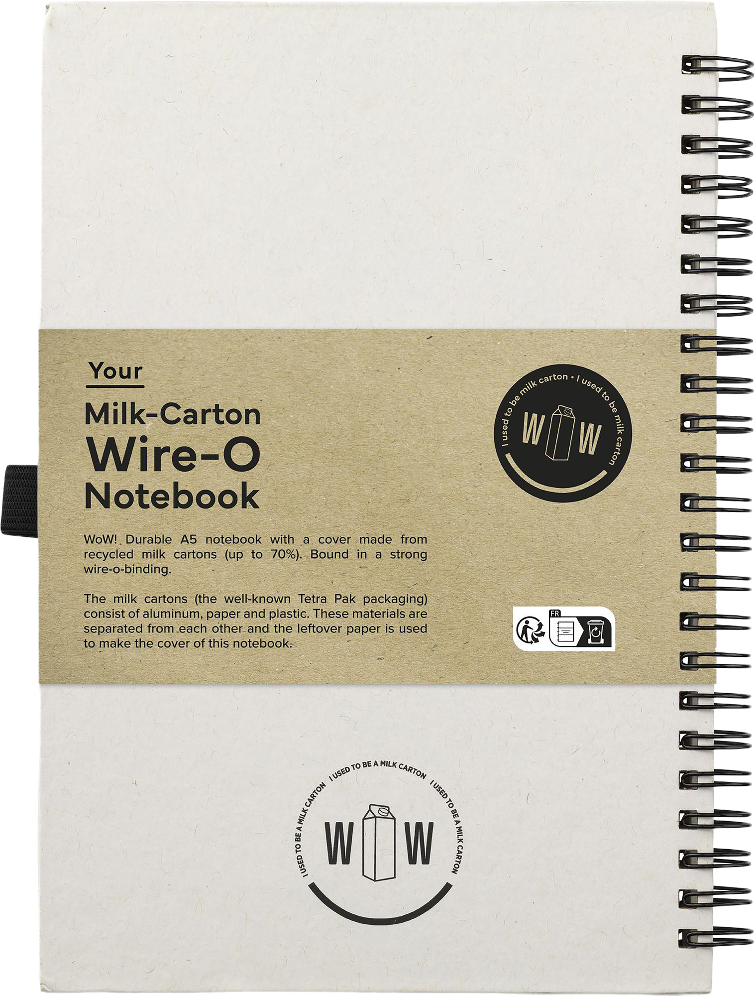 Picture of Milk carton notebook (approx A5)