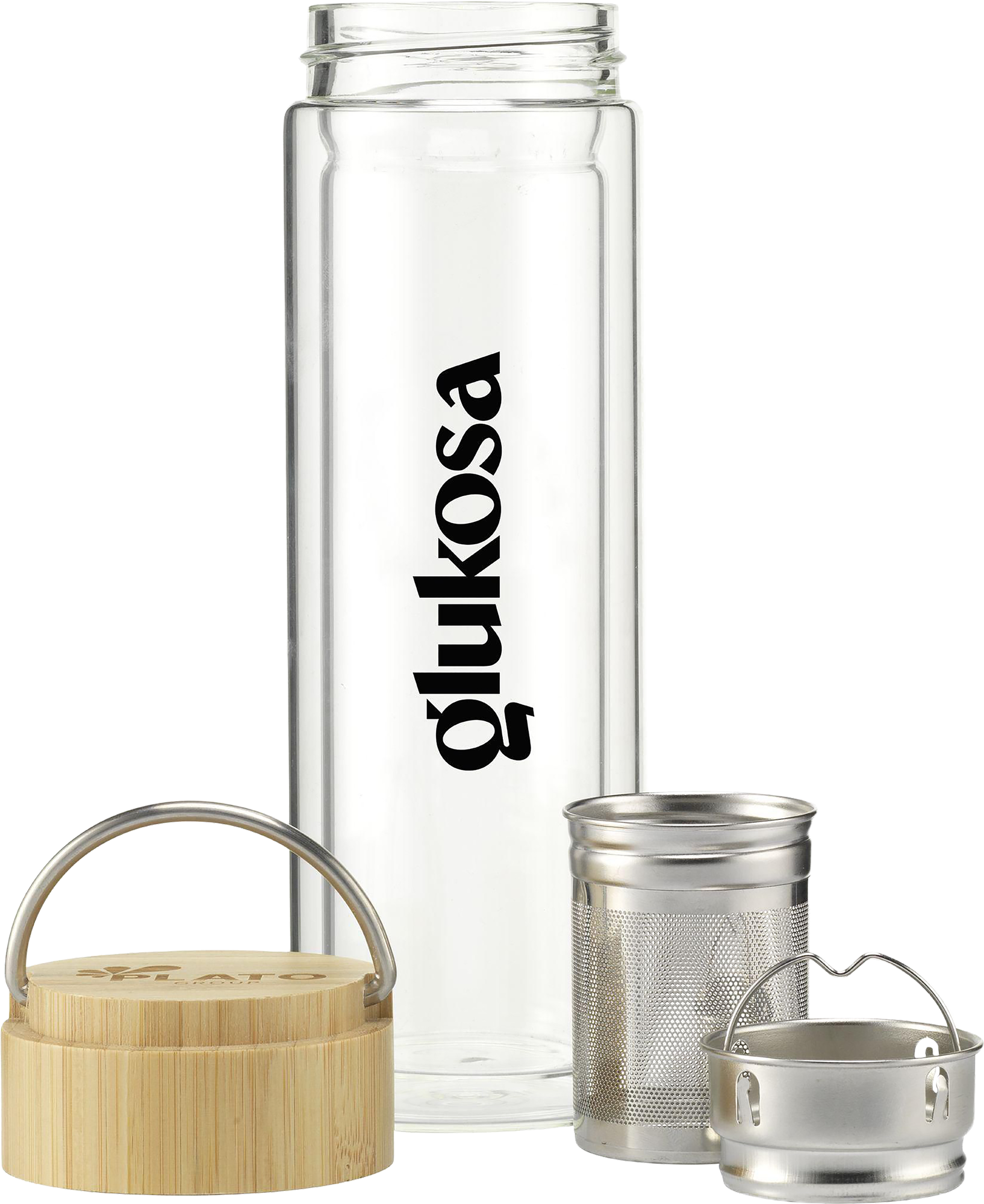 Picture of Glass bottle with tea strainer (300ml)